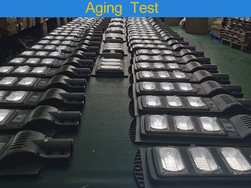 G&uuml;neş enerjili entegre sokak lambası Yaşlanma testi